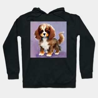 Cute Cavalier King Charles Spaniel Dog Puppy Art 5 Hoodie